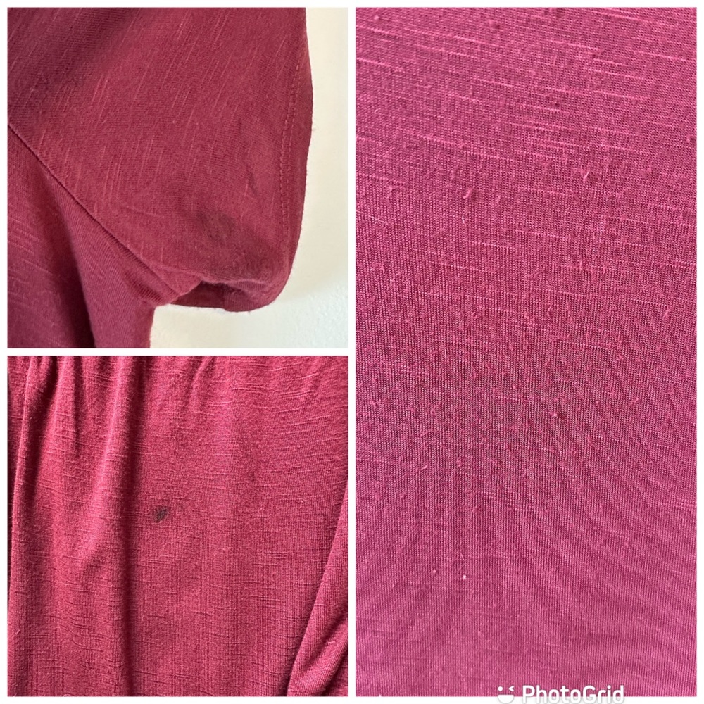 Lane Bryant Women’s Wine Burgundy Knit Flounce Maxi Dress, size 18/20 - Picture 14 of 16